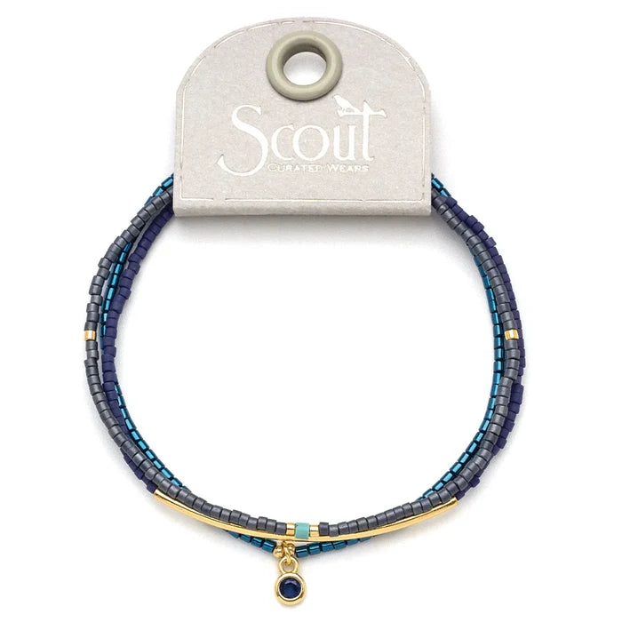 Bracelet Trio- Navy/Gold - Madison's Niche
