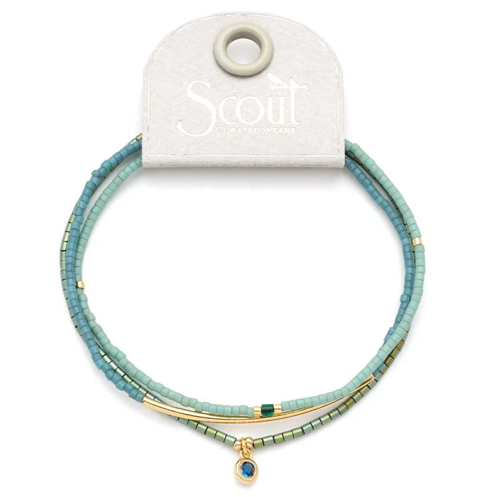 Bracelet Trio- Turquoise/Gold - Madison's Niche