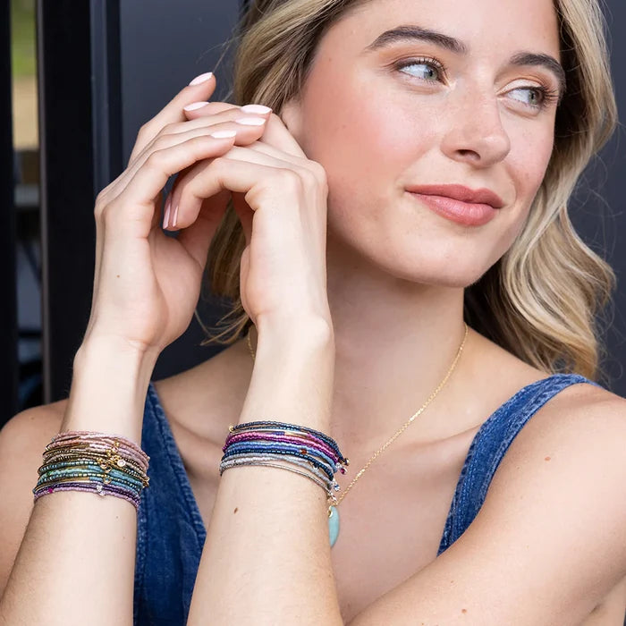 Bracelet Trio- Turquoise/Gold - Madison's Niche