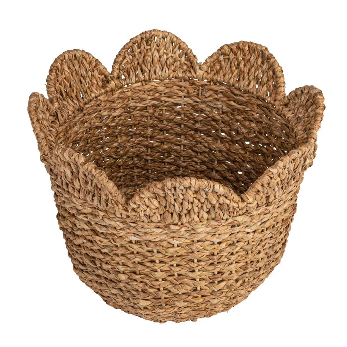 Braided Basket with Scallop Edge - Madison's Niche