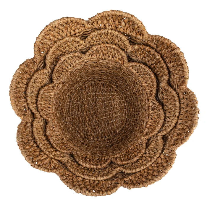 Braided Basket with Scallop Edge - Madison's Niche