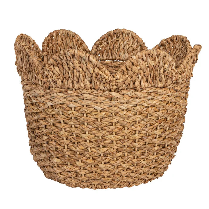 Braided Basket with Scallop Edge - Madison's Niche
