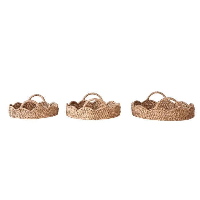 Braided Tray with Scallop Edge - Madison's Niche
