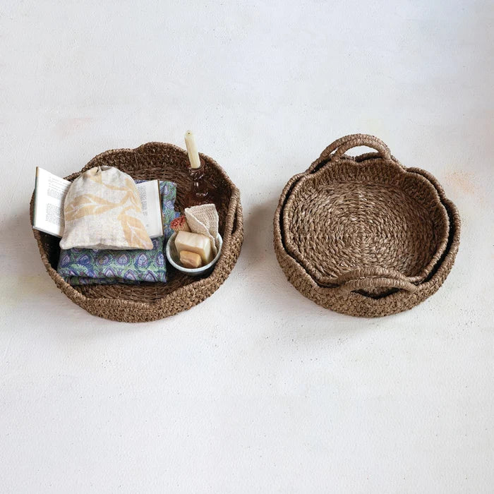 Braided Tray with Scallop Edge - Madison's Niche