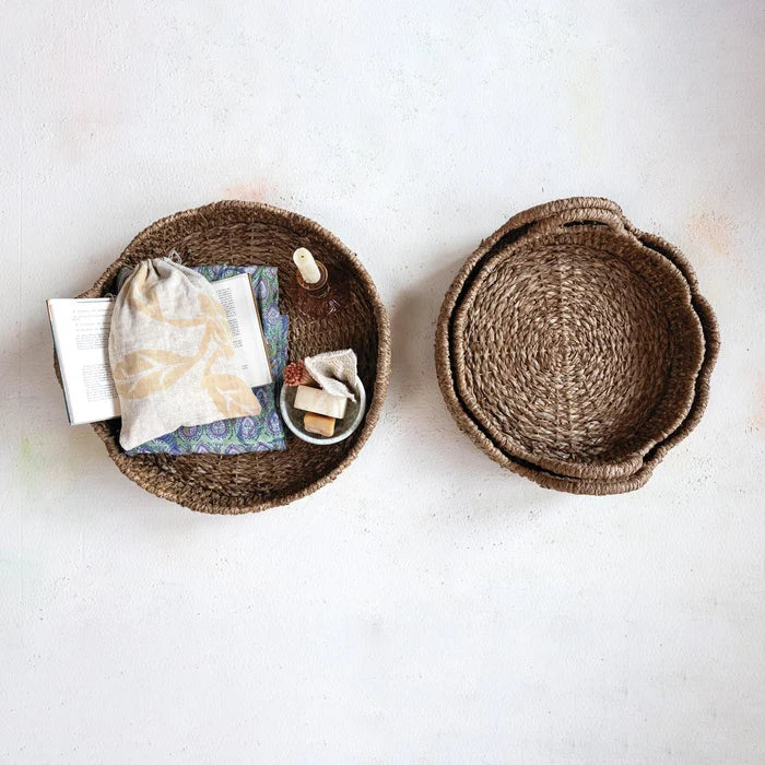Braided Tray with Scallop Edge - Madison's Niche
