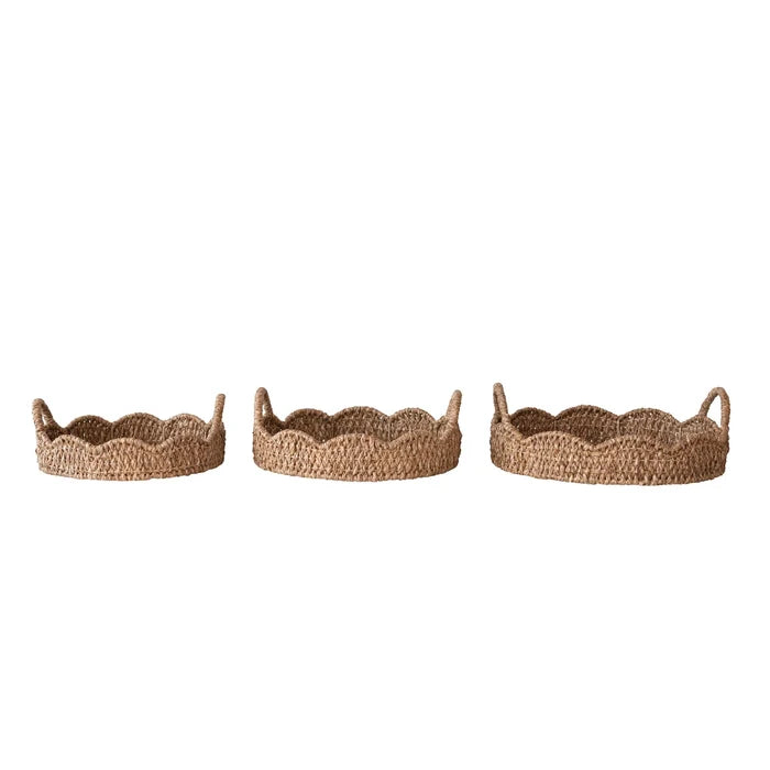Braided Tray with Scallop Edge - Madison's Niche