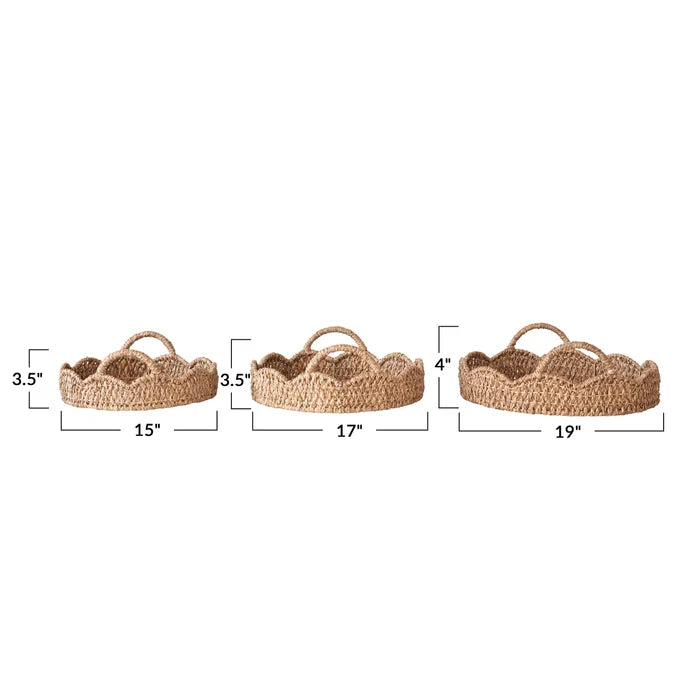Braided Tray with Scallop Edge - Madison's Niche