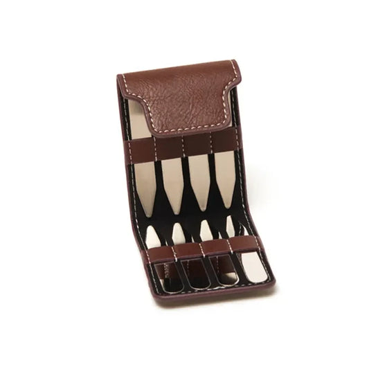 Brown Travel Collar Stay Set - Madison's Niche