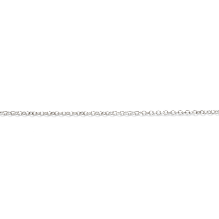Permanent Jewelry, Cable Chain, 14k Solid White Gold by the Inch