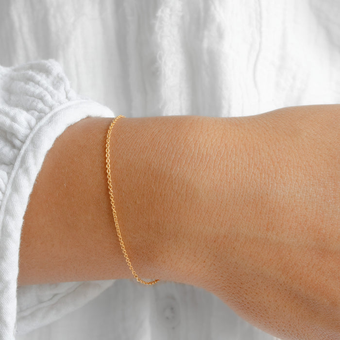 Cable Chain, 14k Solid Yellow Gold by the Inch