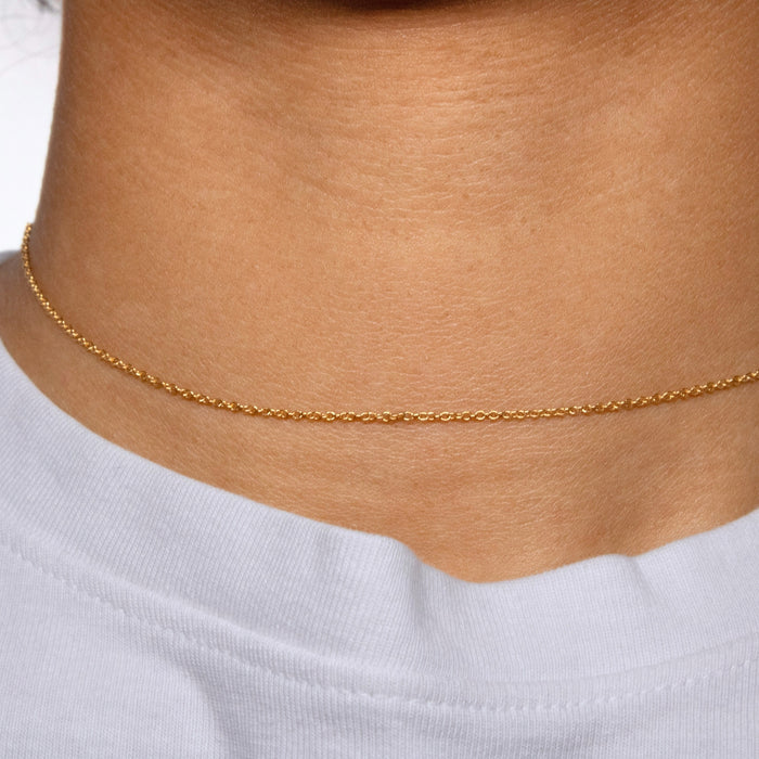 Cable Chain, 14k Solid Yellow Gold by the Inch