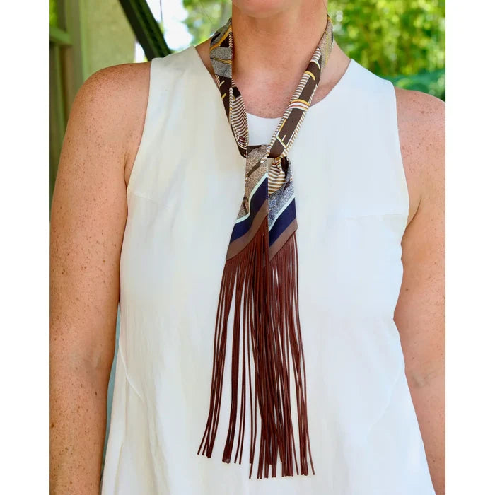 Cambridge Tassel Scarf Chocolate
