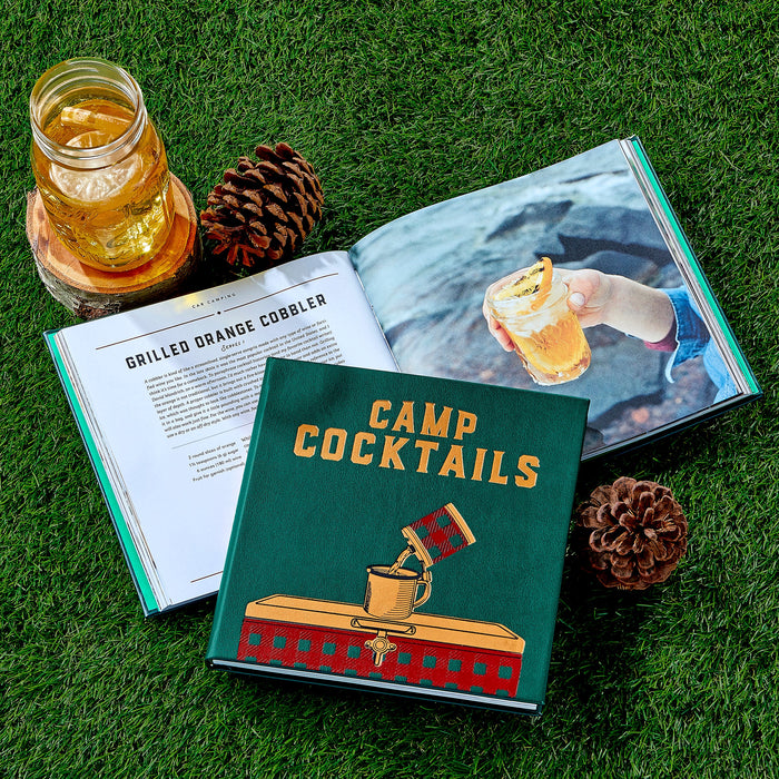 Camp Cocktails - Green Leather Bound Book