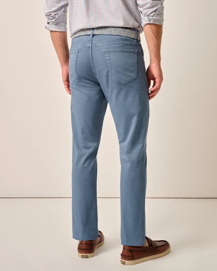 Carmel Sateen 5 Pocket Pant in Blue Horizon - Madison's Niche