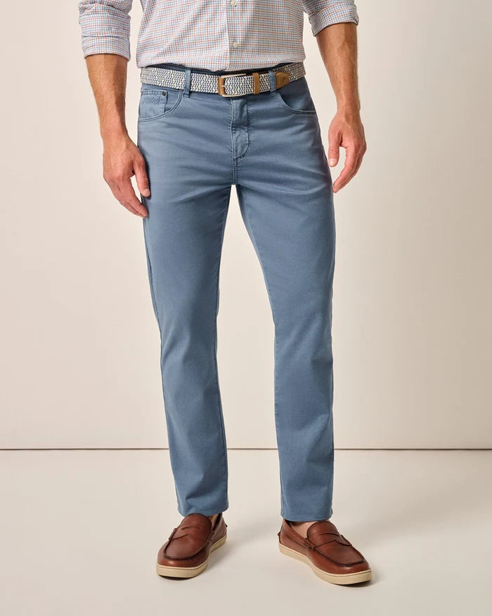 Carmel Sateen 5 Pocket Pant in Blue Horizon - Madison's Niche