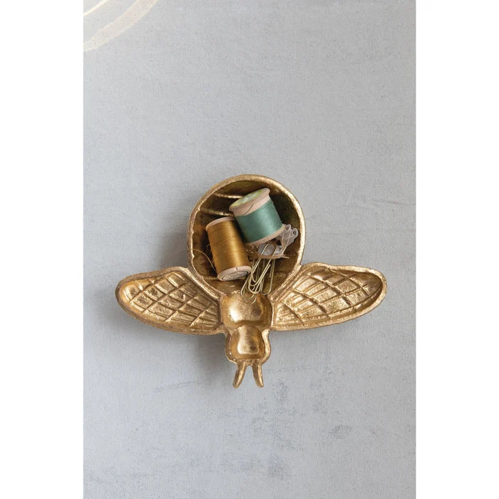Cast Iron Gold Bee Dish - Madison's Niche