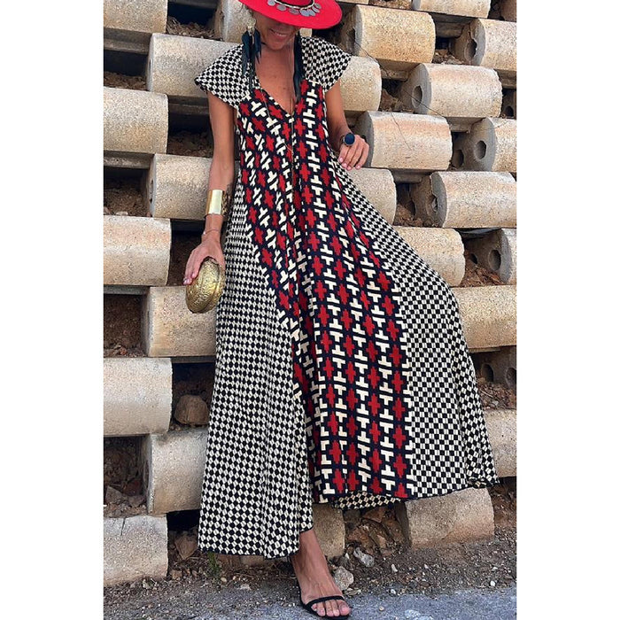 Casual Dress Holiday Women Loose Big Hem Dress for Women