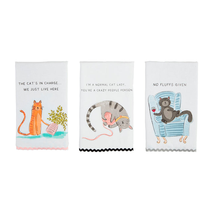 Cat Ric Rac Towel - Madison's Niche