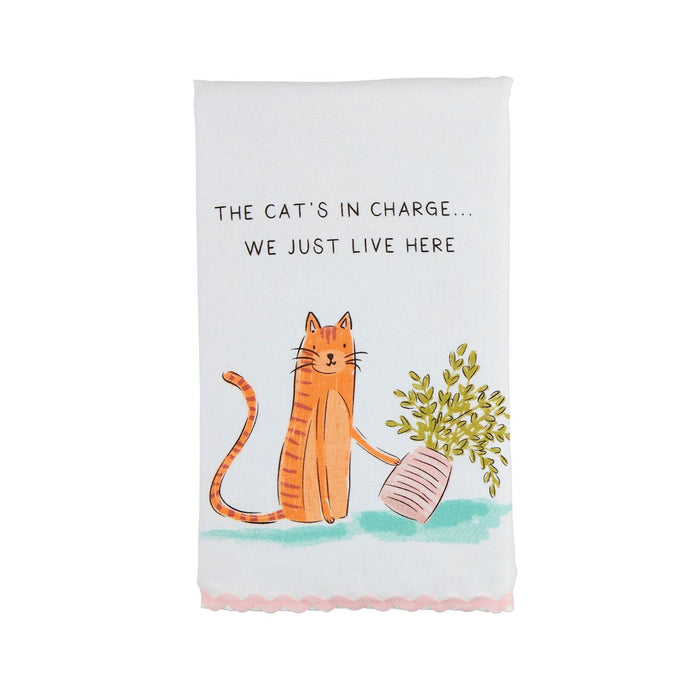 Cat Ric Rac Towel - Madison's Niche