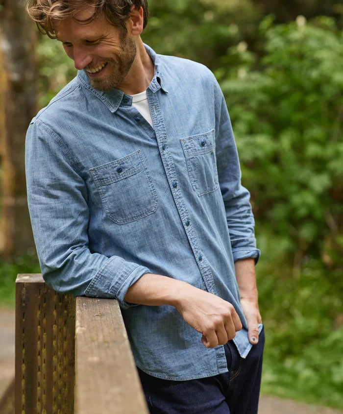 Chambray Utility Shirt - Madison's Niche
