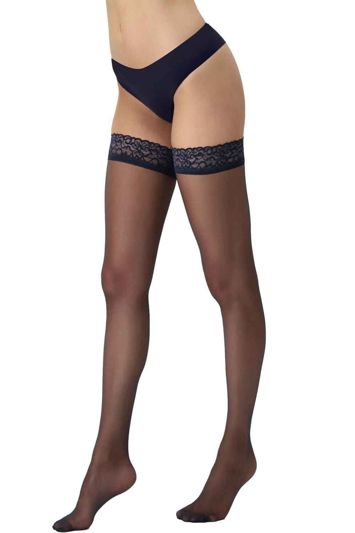 Lace top hold ups  on a white background