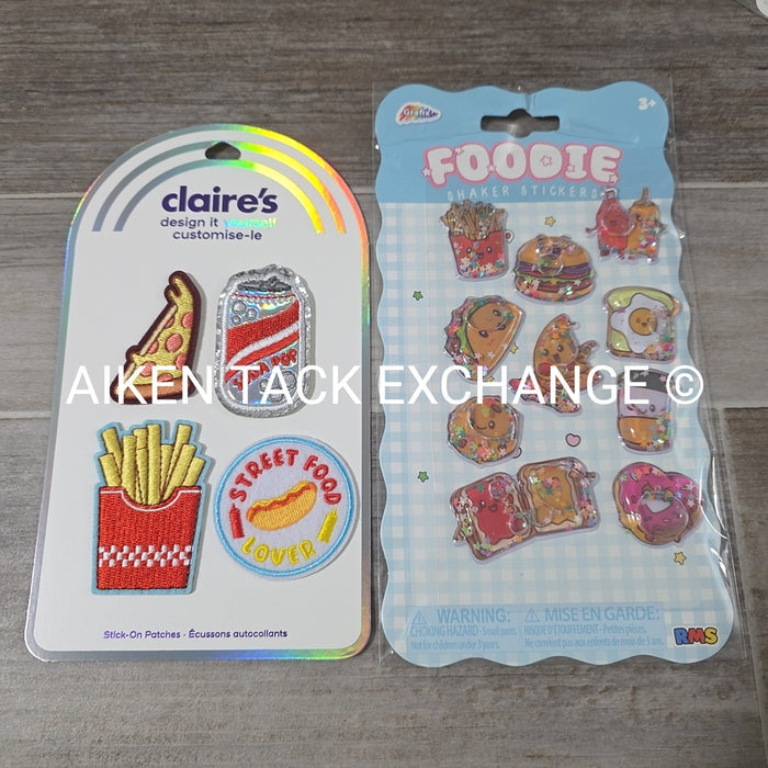 Claire's DIY Bundle - 1 Pack of Stick on Patches, 1 Pack of Stickers