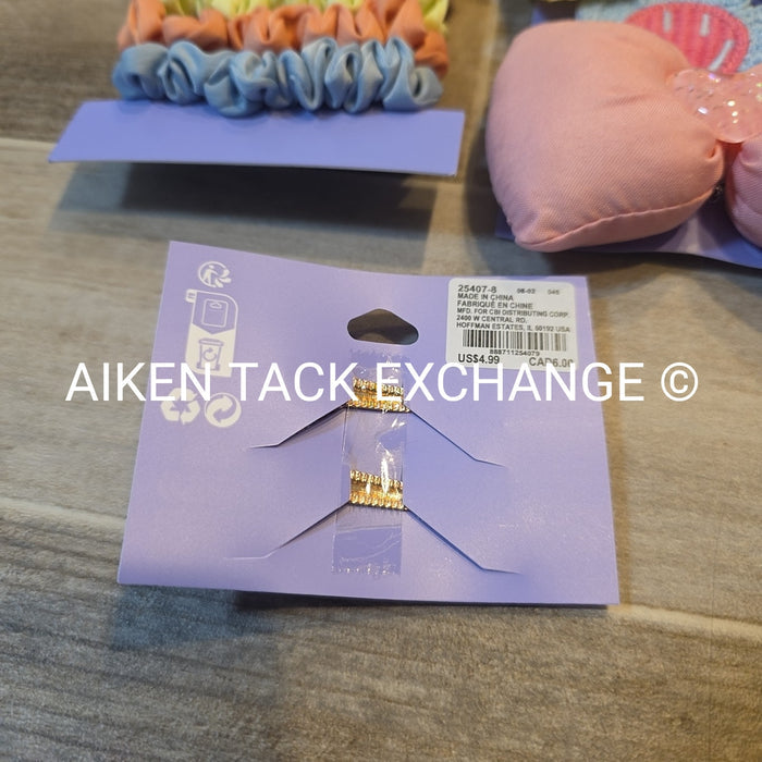 Claire's Hair Bundle - 1 Pack of Hair Ties, 2 Packs of Hair Clips