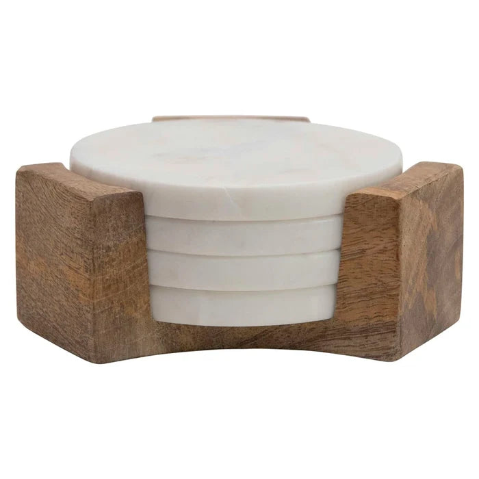 Coasters in Wood Holder - Madison's Niche