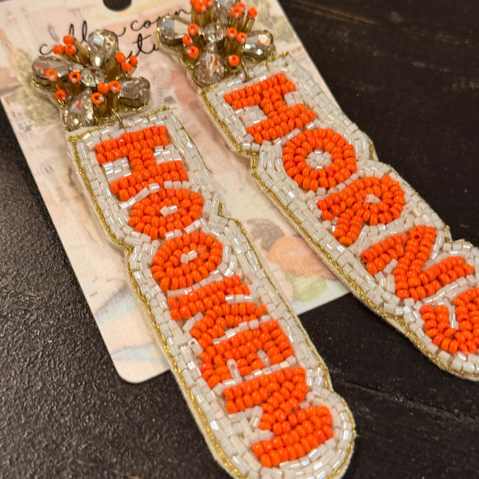 Collegiate Slogan Earrings