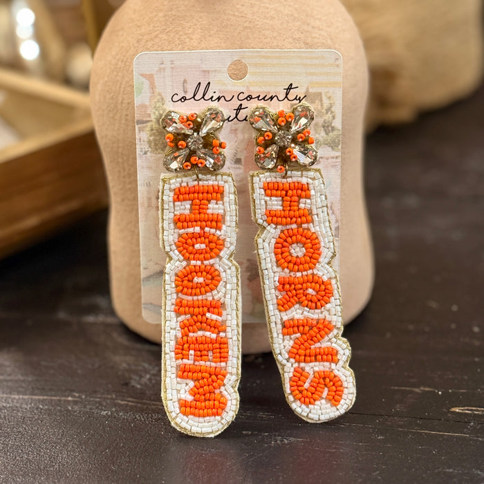 Collegiate Slogan Earrings