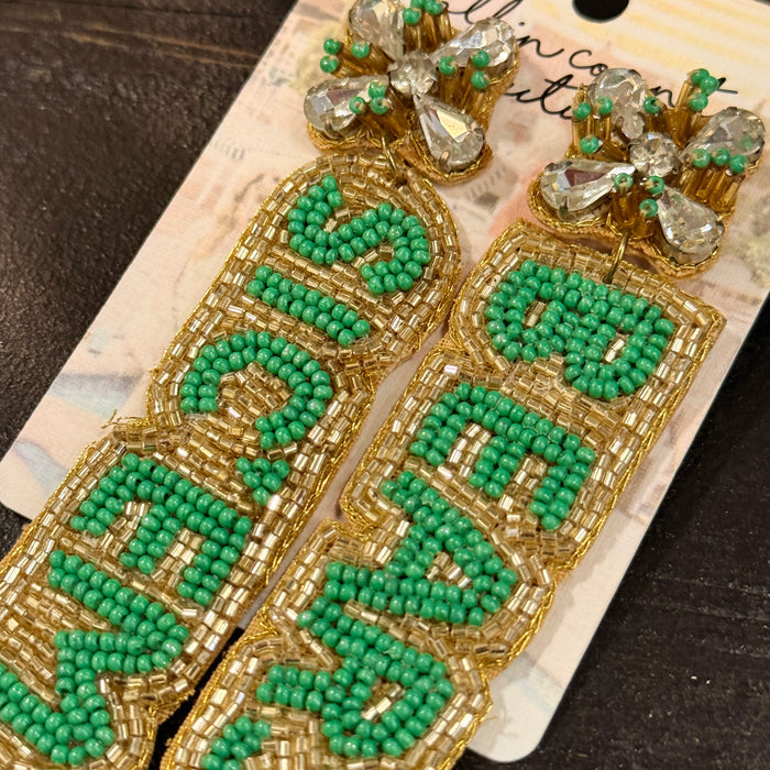 Collegiate Slogan Earrings