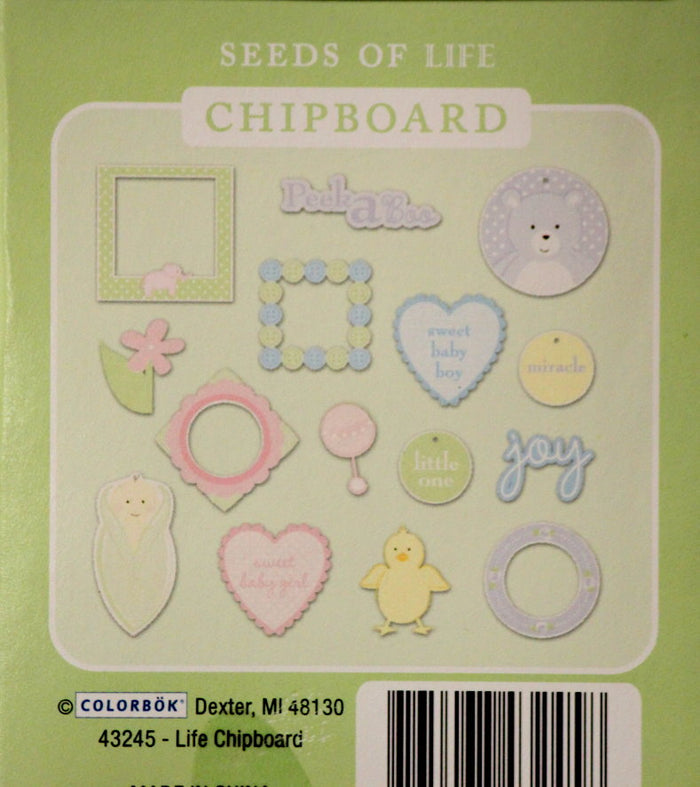 Colorbok Seeds Of Life Die-Cut Chipboard Embellishments - SCRAPBOOKFARE
