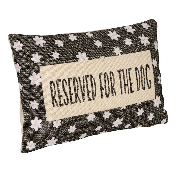 Cotton and Jute Embroidered Lumbar Pillow with Flower Pattern - Madison's Niche
