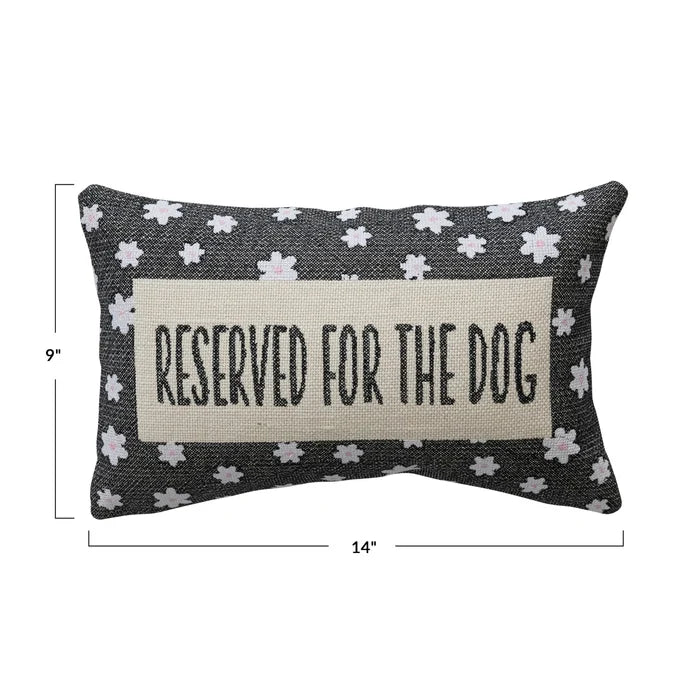 Cotton and Jute Embroidered Lumbar Pillow with Flower Pattern - Madison's Niche
