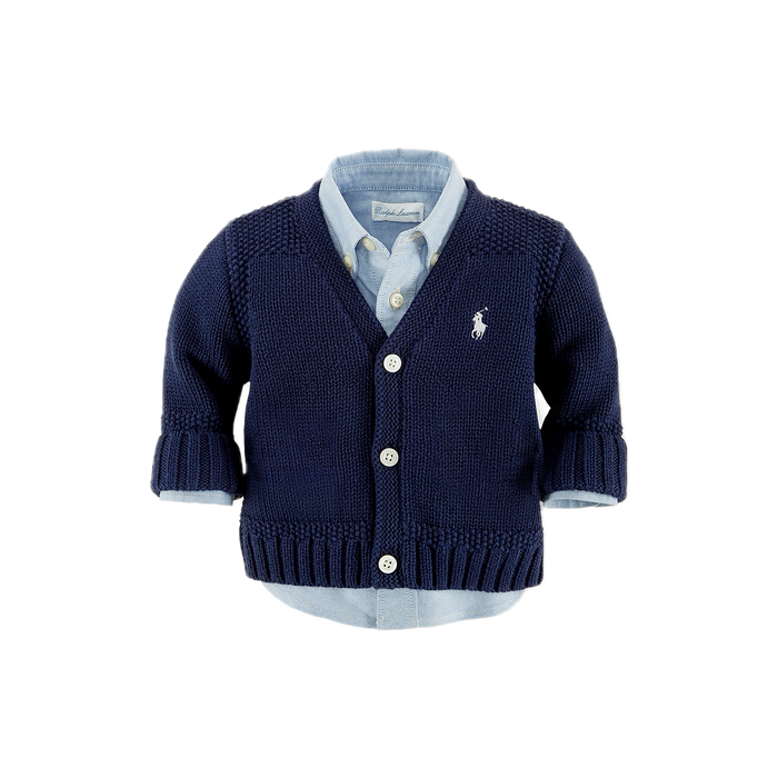 Cotton V-Neck Cardigan - Madison's Niche