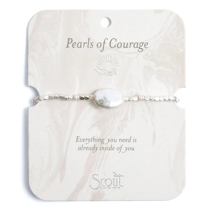 Courage Affirmation Bracelet in Silver - Madison's Niche