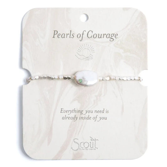Courage Affirmation Bracelet in Silver - Madison's Niche