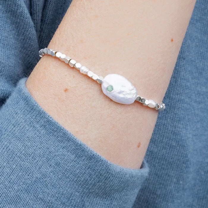 Courage Affirmation Bracelet in Silver - Madison's Niche