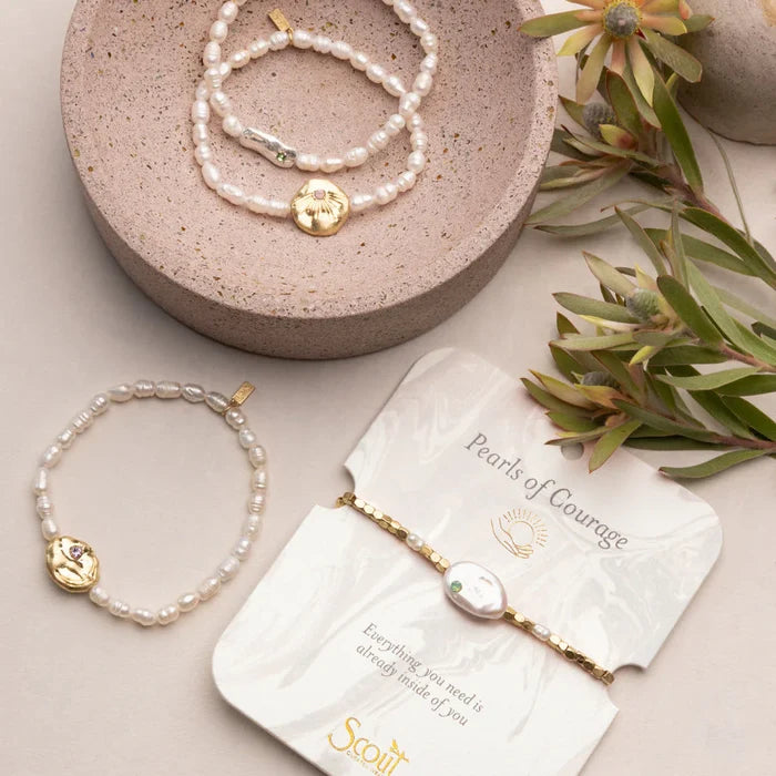 Courage Affirmation Bracelet in Silver - Madison's Niche