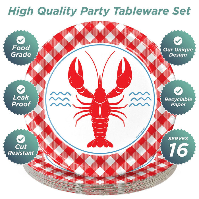 Crawfish Theme Party Dinner Plate (16ct) - 318 Art & Frame