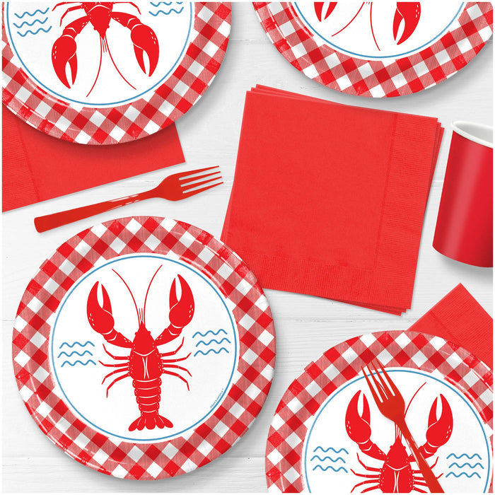 Crawfish Theme Party Dinner Plate (16ct) - 318 Art & Frame