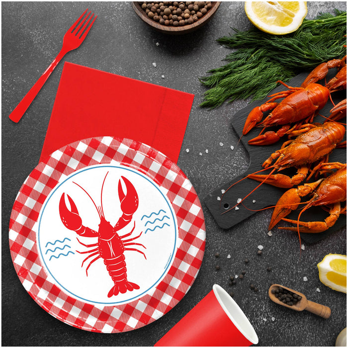 Crawfish Theme Party Dinner Plate (16ct) - 318 Art & Frame