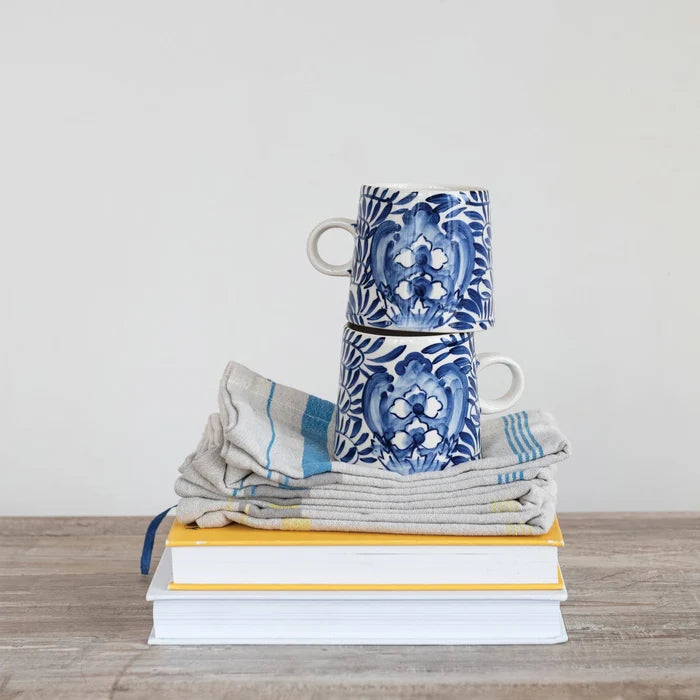 Cream Blue Mug - Madison's Niche