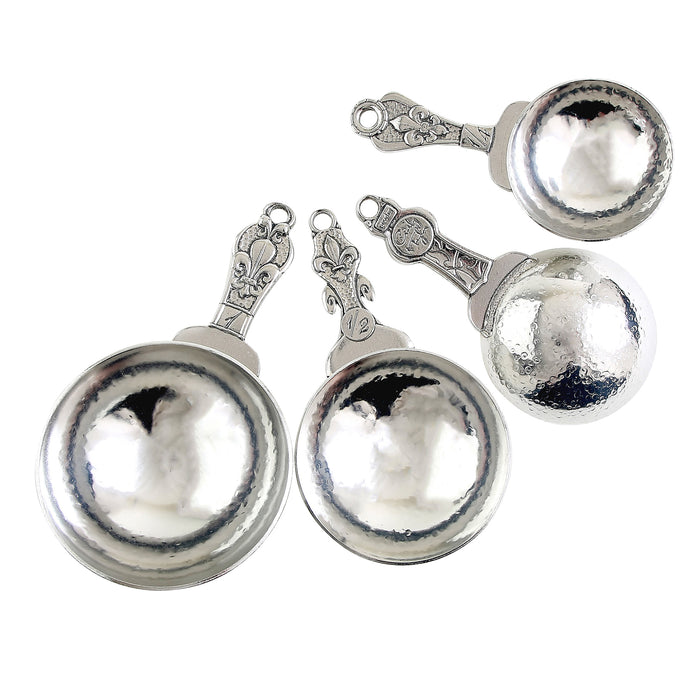 Crosby & Taylor Fleur de Lys Pewter Measuring Cup Set
