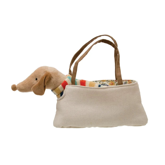 Dachshund in Carrier - Madison's Niche