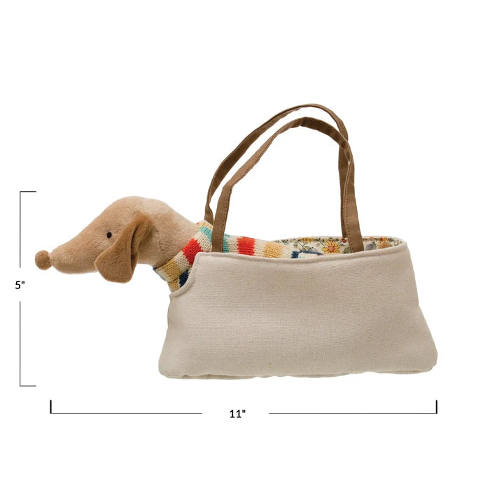Dachshund in Carrier - Madison's Niche