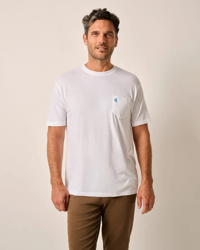 Dale 2.0 Pocket T-Shirt in White - Madison's Niche