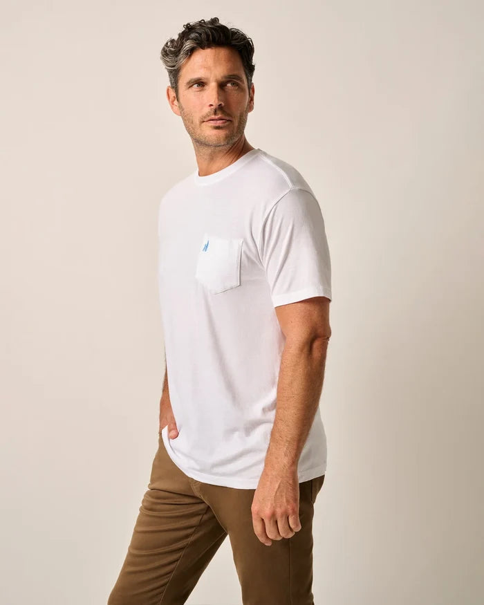 Dale 2.0 Pocket T-Shirt in White - Madison's Niche