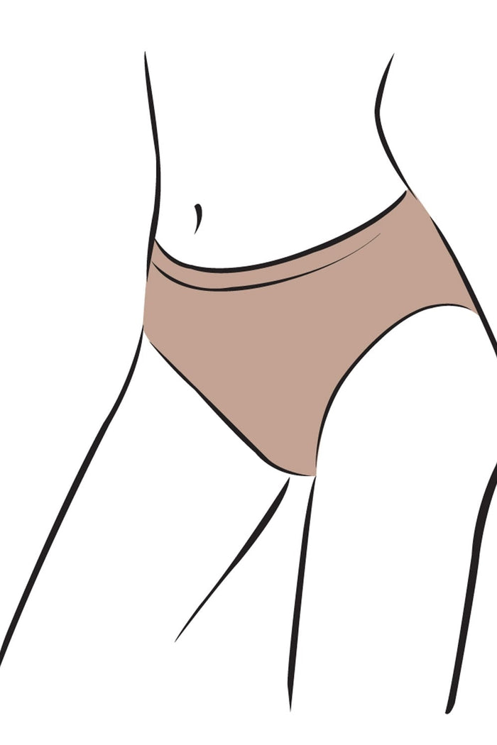 Silky dance seamless high cut brief in nude