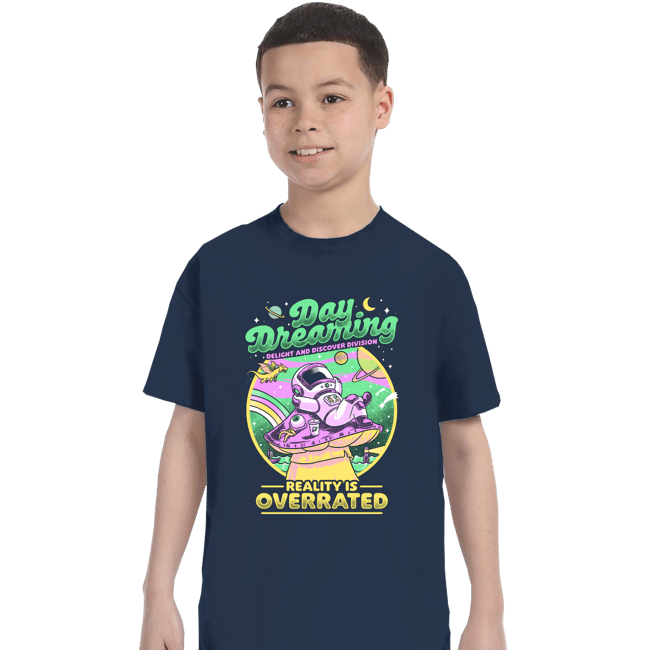 Secret_Shirts T-Shirts, Youth / XS / Navy Day Dreaming Astronaut